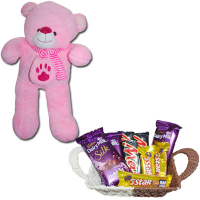 "Teddy with Chocos - Code C01 - Click here to View more details about this Product